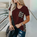 Women's Plus Size Leopard Print Long Sleeve T-Shirt - WOMONA.COM