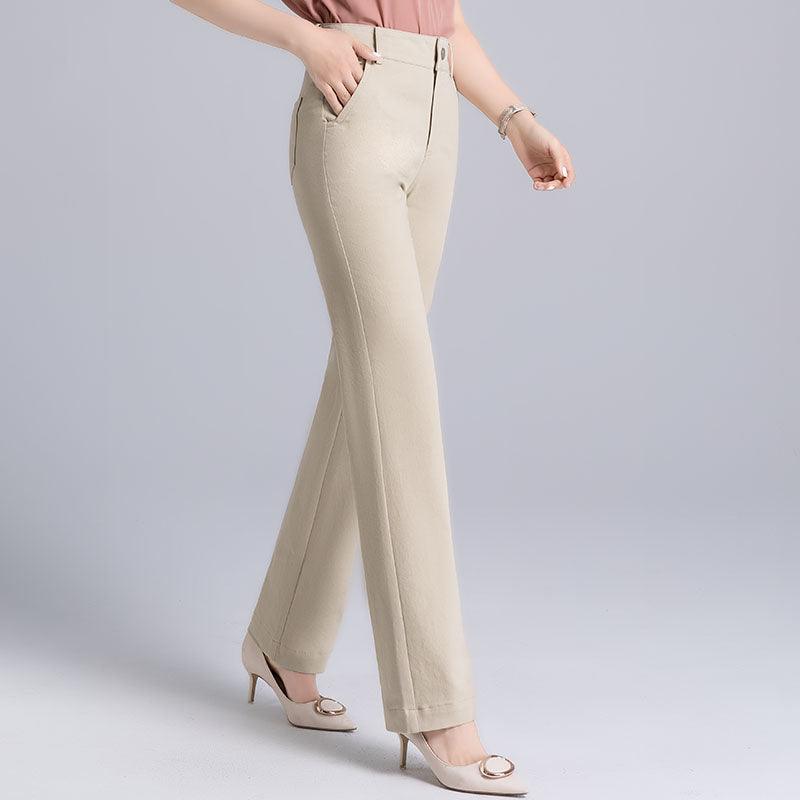 Women's Straight Suit Pants - WOMONA.COM
