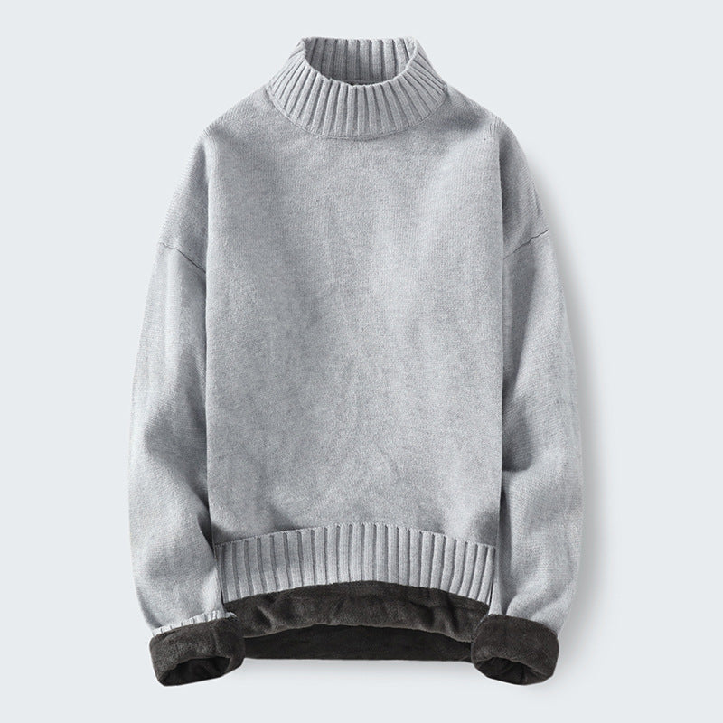 High Neck Men's Sweater - WOMONA.COM