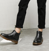 Vintage Leather Short Boots For Men - WOMONA.COM