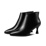 Cowhide Ankle Boots - WOMONA.COM