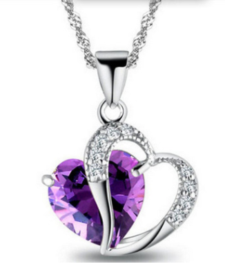 Lady Fashion Heart Pendant Necklace - WOMONA.COM