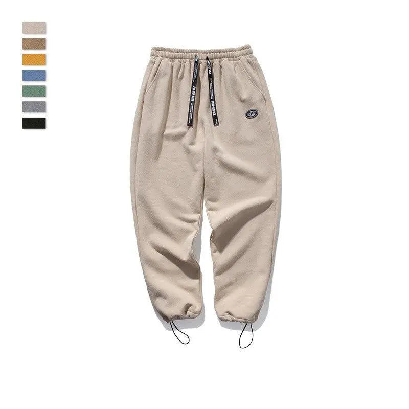 Men's drawstring knit stretch sweatpants - WOMONA.COM