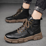 Fashionable Men High Top Tooling Boots - WOMONA.COM