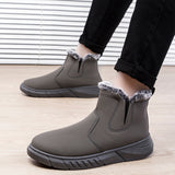 Winter Snow Boots Men Cutout Shoes - WOMONA.COM