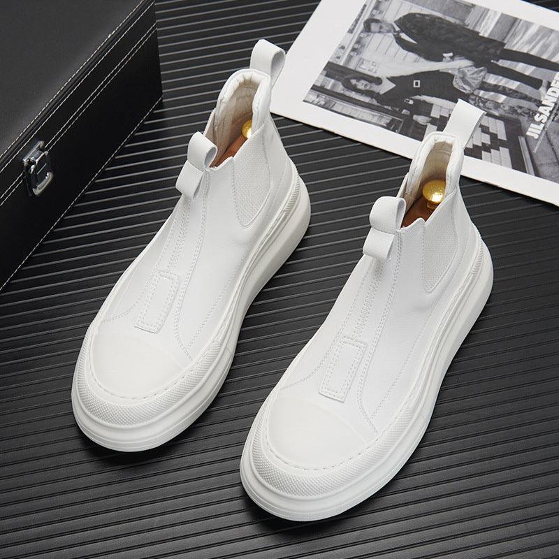 Winter Velvet Trend Thick Bottom White Boots Men - WOMONA.COM