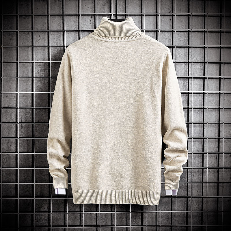 Student High Neck Pullover Knitted Sweater - WOMONA.COM