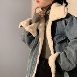 Wool Denim Jacket Women Short - WOMONA.COM