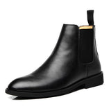 Men British Winter Elegant PU Leather Boots - WOMONA.COM