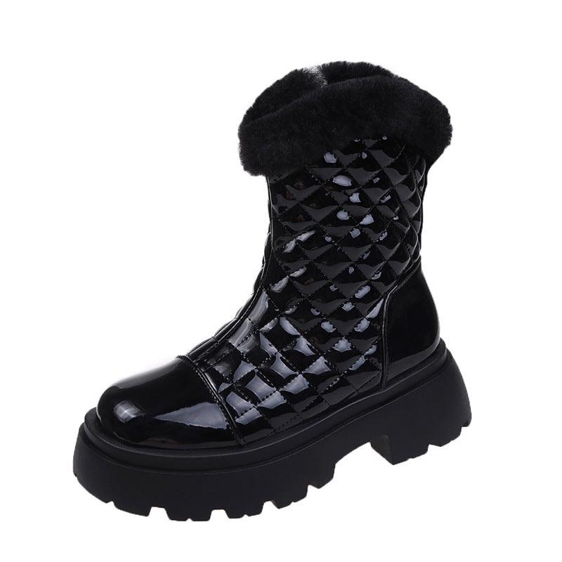 Suitable For Short Round Toe Fashion Boots - WOMONA.COM