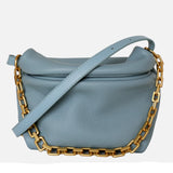 Leather Chain Dumpling  Bag - WOMONA.COM