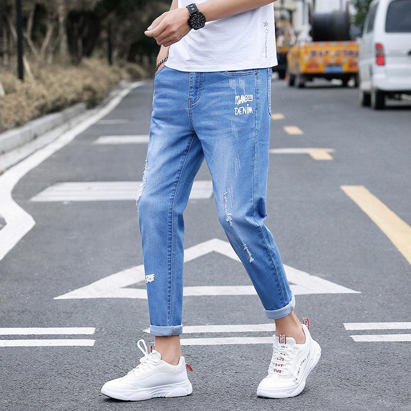 Men's Ankle-Length Jeans – Blue, Grey or Black