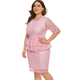 Plus size full lace dress - WOMONA.COM