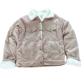 Corduroy lambskin padded jacket - WOMONA.COM