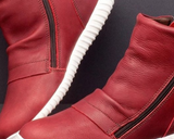 flat bottom side zipper boots - WOMONA.COM