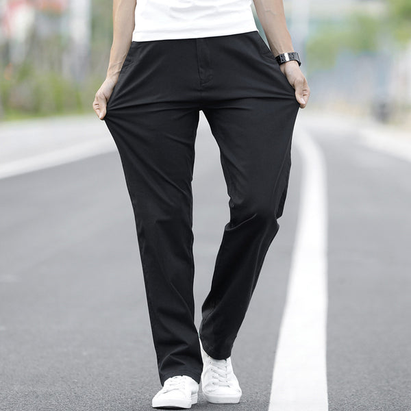 Loose stretch casual pants - WOMONA.COM