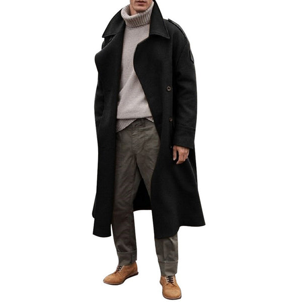 Men's long trench coat - WOMONA.COM