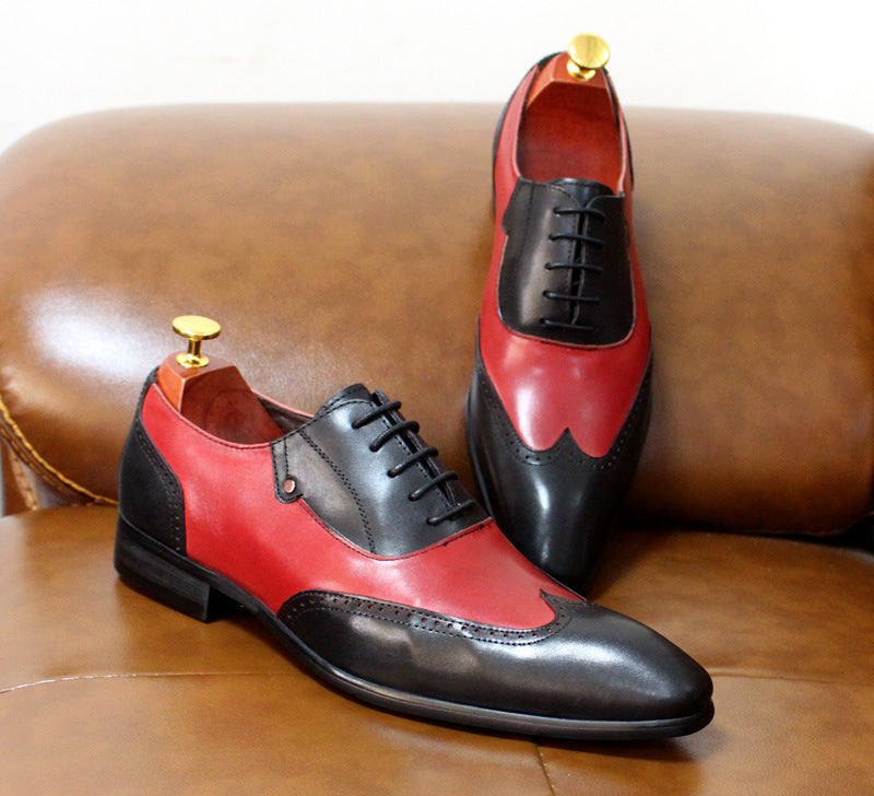 Genuine Leather Formal Business Leather Shoes Men - WOMONA.COM