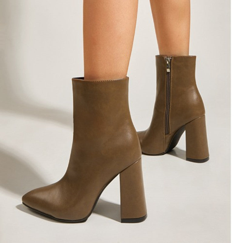 High-heeled Martin Boots - WOMONA.COM