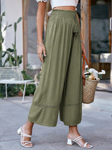 Waistless Elastic Green pants - WOMONA.COM