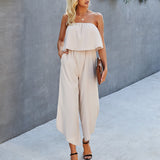 Straight-leg Pants Jumpsuit - WOMONA.COM