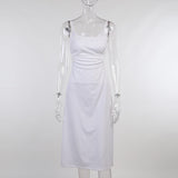 Mid Length Halter Dress - WOMONA.COM