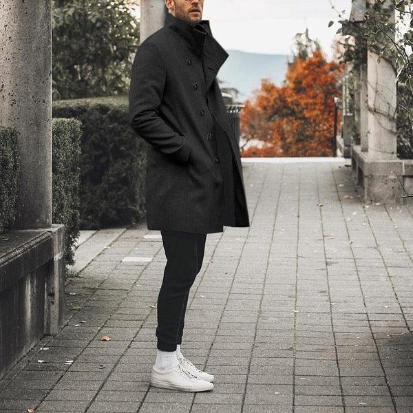 Casual Fashion Trench Coat Men's - WOMONA.COM