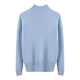 Half turtleneck knitted sweater - WOMONA.COM