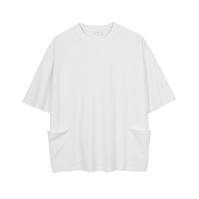 Simple Frayed Short-sleeved T-shirt Men - WOMONA.COM