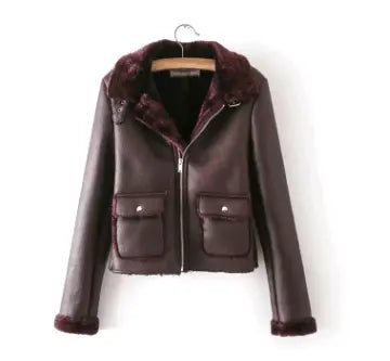 fur one leather jacket - WOMONA.COM