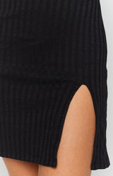 Turtleneck Elastic Slim Dresses - WOMONA.COM