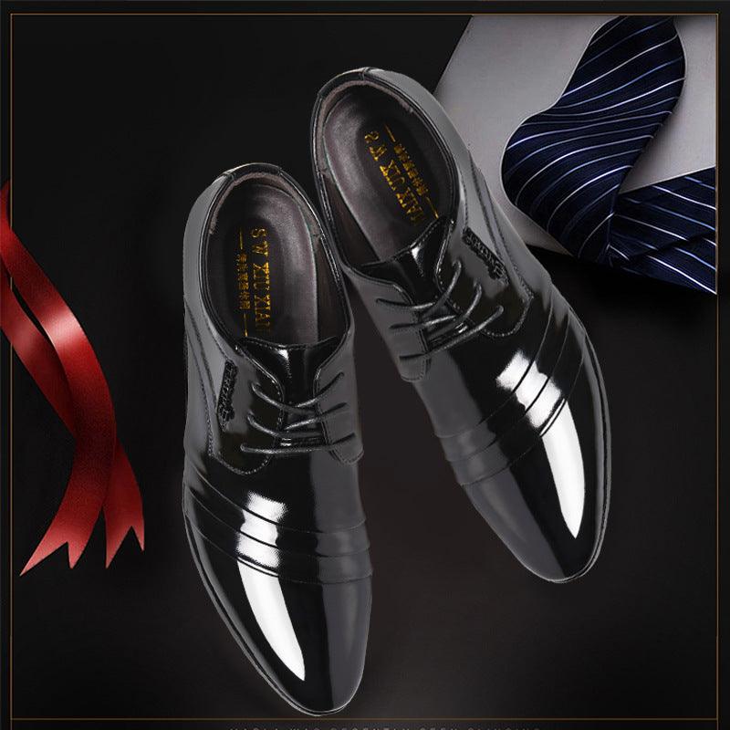 Men's casual business formal leather shoes - WOMONA.COM