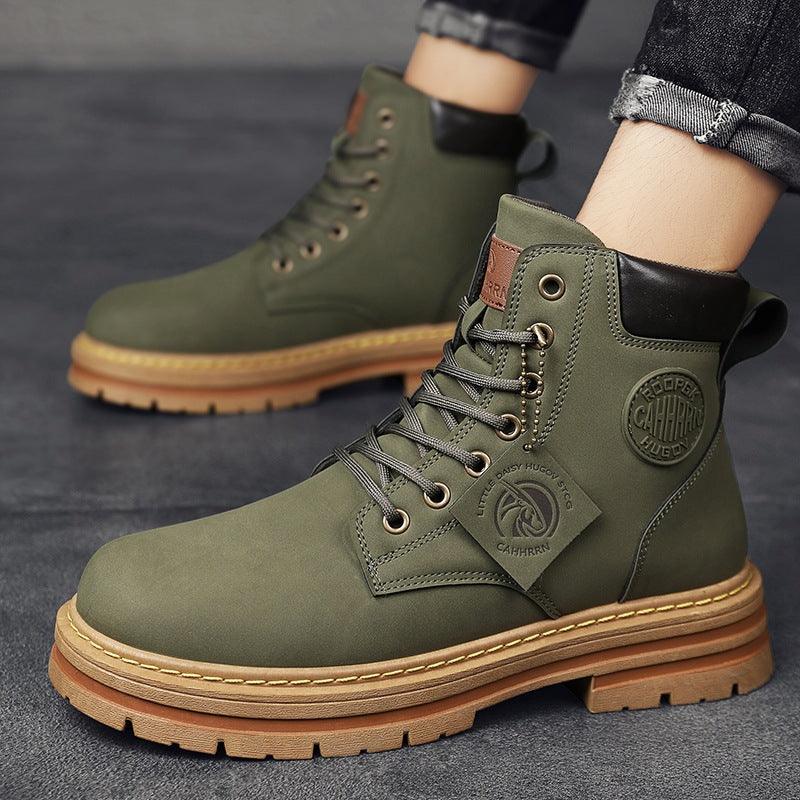 Winter High Help Boots British Wind Increase - WOMONA.COM