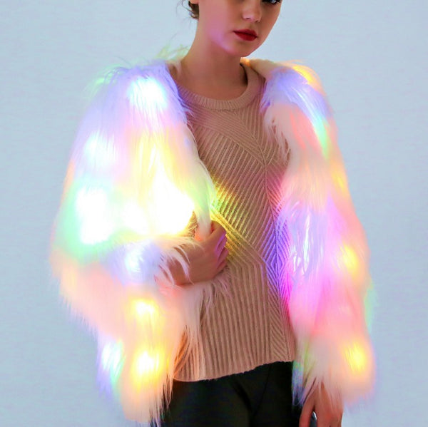 Festival Fur Coat LED Jacket - WOMONA.COM