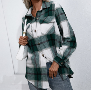 Top Loose Casual Shirt Jacket - WOMONA.COM