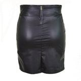 Bag Hip Bust Faux Leather Skirt - WOMONA.COM