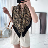 Leopard Twill Scarf - WOMONA.COM