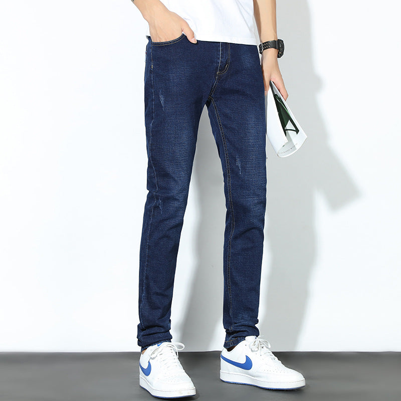 Men Jeans Slim Fit Pants Casual - WOMONA.COM