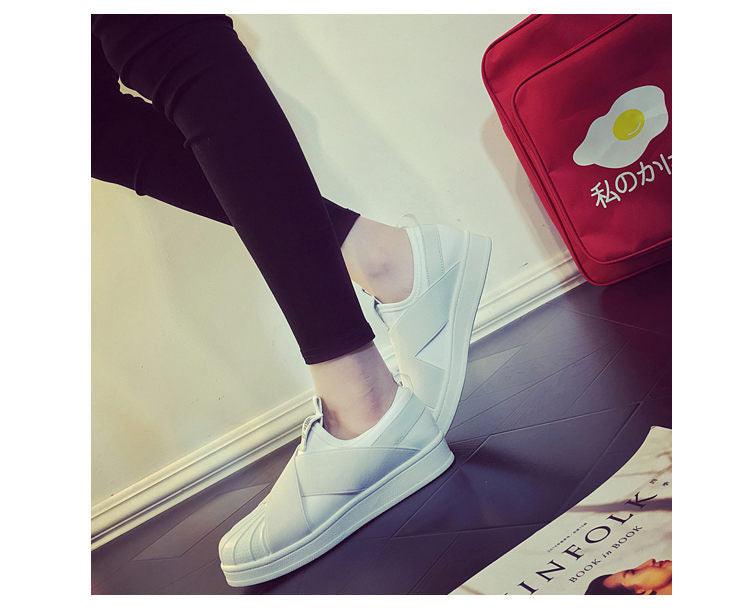 Light blue cross-strap couple sneakers, low-top with side strap and white sole
