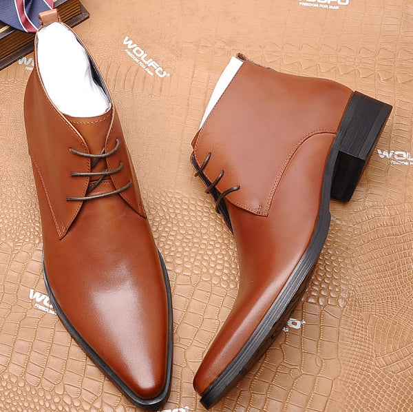 Business Short Boots High Top Shoes For Men - WOMONA.COM