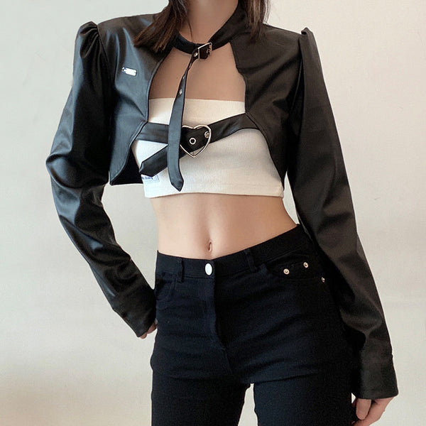 Street Leather Jacket - WOMONA.COM