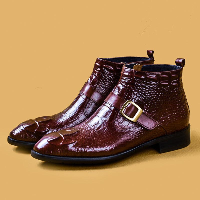 Men's British Style Formal Leather Shoes - WOMONA.COM