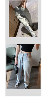 Cut-out waist jeans - WOMONA.COM