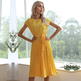 Short Sleeve Dress - WOMONA.COM