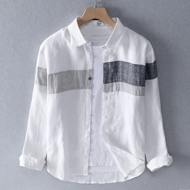 Cotton Linen Versatile Beach Shirt For Men - WOMONA.COM