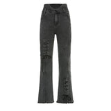 Small Design Sense Lace Up Micro Denim Women - WOMONA.COM