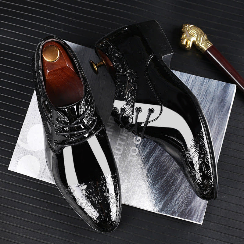 Glossy Men's Business Formal Shoes - WOMONA.COM