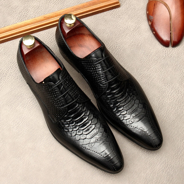 Men's Fashion British Formal Leather Shoes - WOMONA.COM