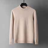 Casual Half High Neck Round Neck Sweater - WOMONA.COM