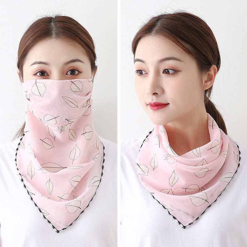 Bib Silk Scarf Women Summer Sunscreen - WOMONA.COM